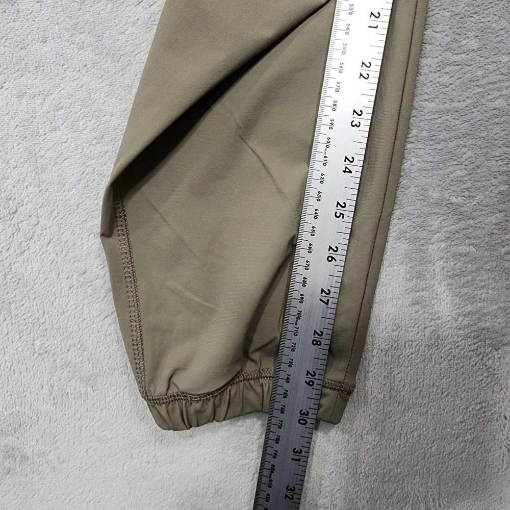 LEG3ND Pants Mens M Beige Jogger Elastic Waist Zip Pockets Stretch Athletic